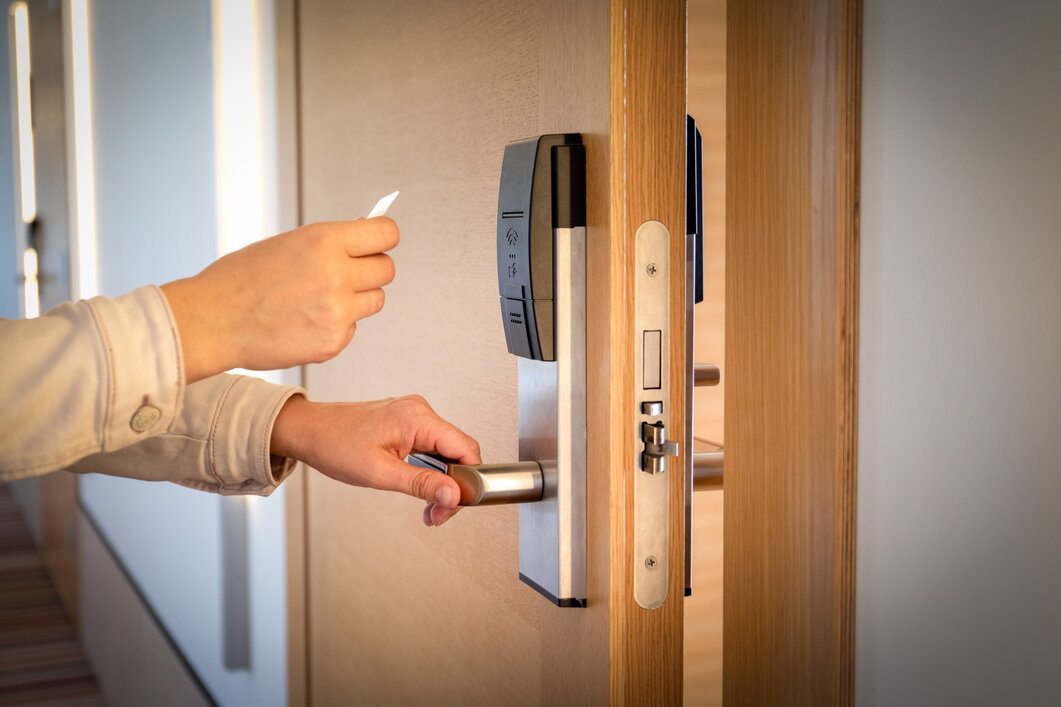 Smart doorbell and lock system with modern technology and security features