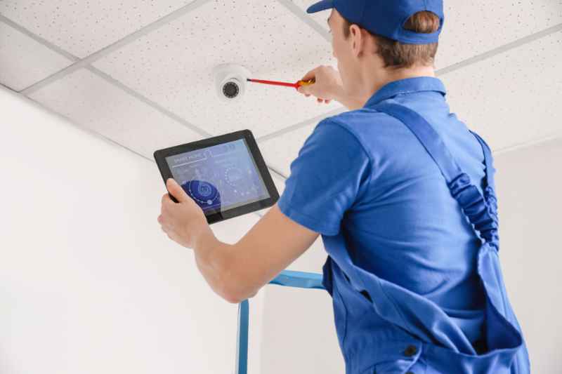 Comprehensive home security system with cameras and sensors